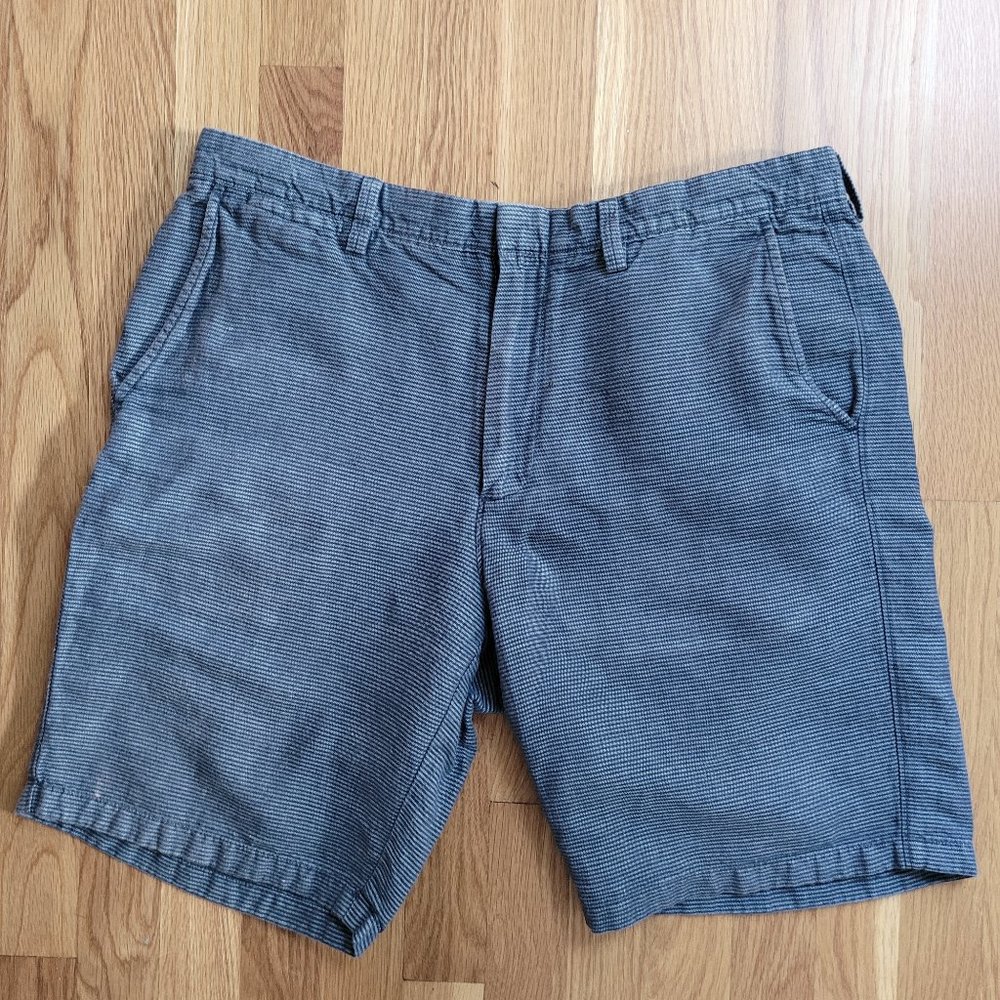 J Crew Club Mens Blue Striped Shorts, 35"